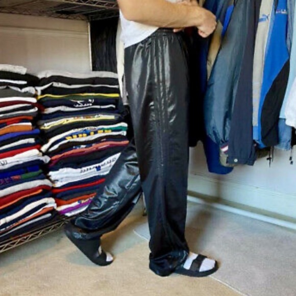 Rare Retro Adidas Chile 62 Coated Track Pants Black - Picture 4 of 14